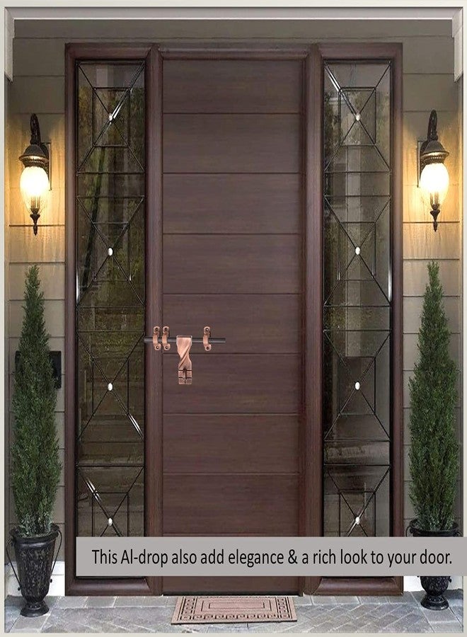 أتوم قفل باب من الزنك مقاس 12 بوصة من أتوم | قفل باب فاخر لمجموعة تركيبات الأبواب، ملحقات الأبواب | تشطيب نحاسي عتيق (WZA007) - Image 4